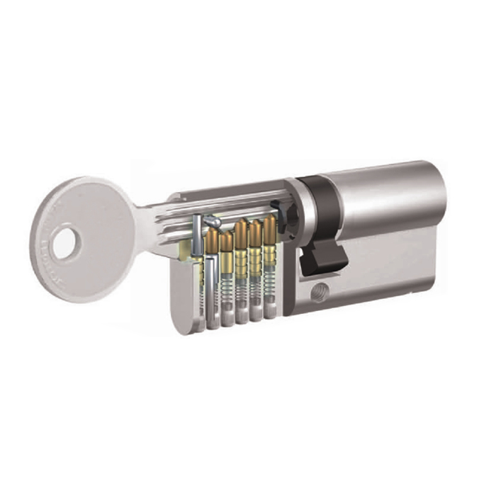 6 Pin Cylinder with key control & suitable for large scale master key development.