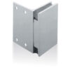 Wall to glass Fixed offset clamp 90 degree - Square corner