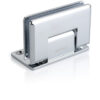 wall to glass hinge with offset plate - Bevelled corner