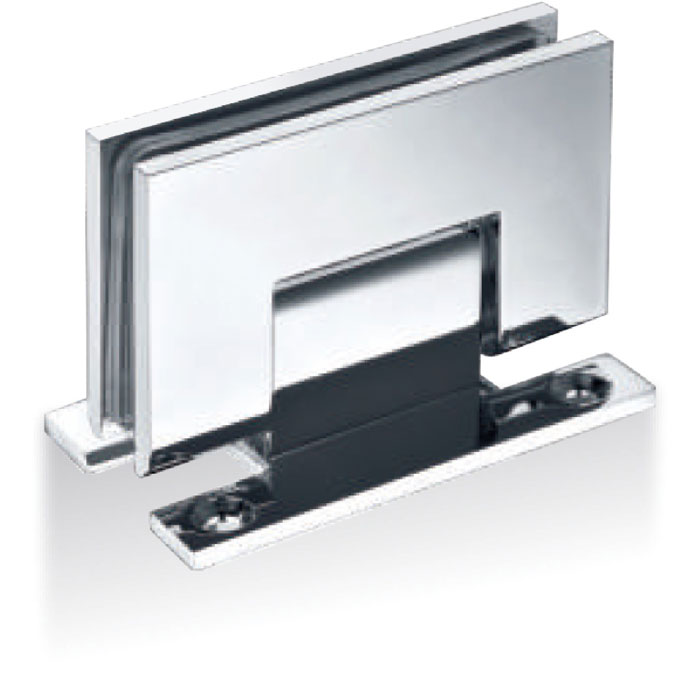 Wall to glass slim plate hinge
