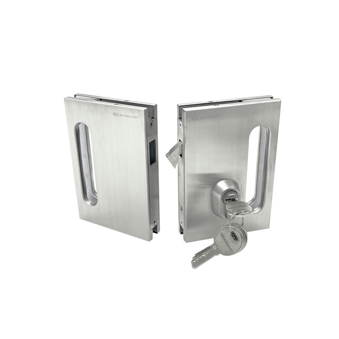 Glass Sliding Lock with recessed pull