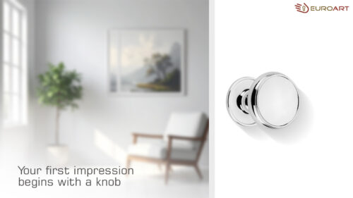 Classic brass door knob for luxury home interiors