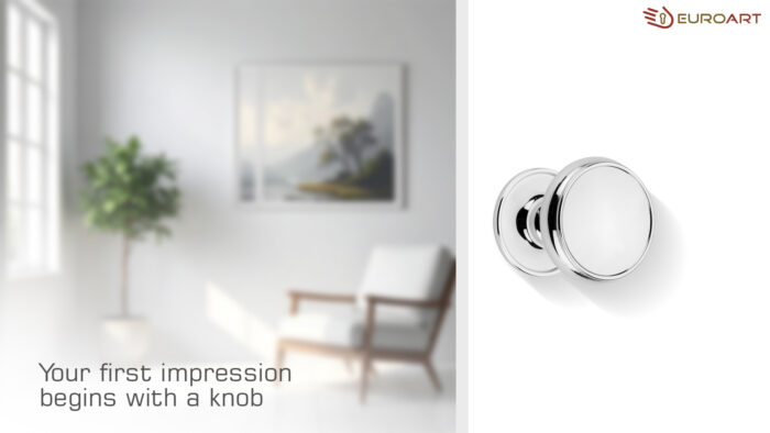 Classic brass door knob for luxury home interiors